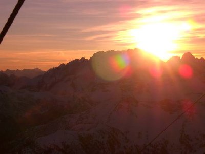 Die Marmolada im Gegenlicht
