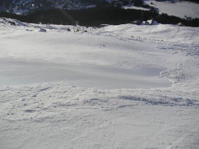 Eine riesige Eisplatte beim SL Scharmoin.