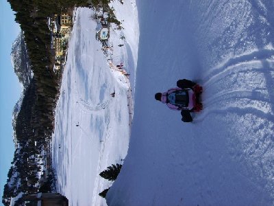 Rodelabfahrt von der Meizeit Hütte Richtung Turrachsee