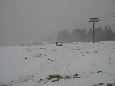 Am Nachmittag Schneesturm