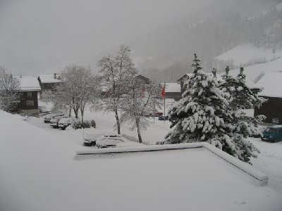 Blick aus dem Hotelfenster am nächsten Morgen