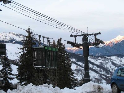 Eine der zwei Gondeln, diese führt bis in die Fußgängerzone