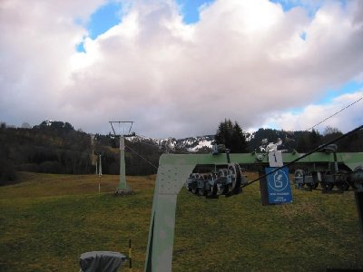 Portalstütze und Trasse ESL Bichlalm