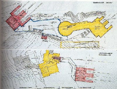 In red the new buildings, in yellow the actual status of the second stage.