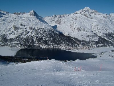 Silvaplana lake still not compleately frozen... Never seen in January
