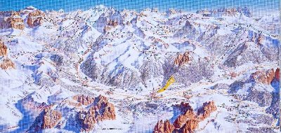 Fassatal Pistenplan 04/05 Quelle: Dolomitisuperski