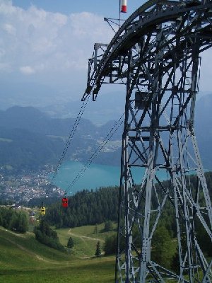 Blick zum Wolfgangsee und den Mondsee dahinter