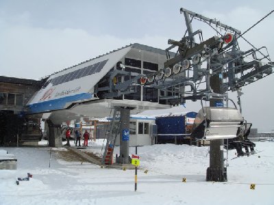 Doppelmayr KSB auf Laufböden. Gewöhnungsbedürftig, aber schöner als UNI-G
