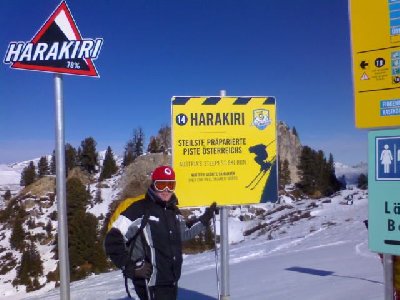 Einfahrt zur Harakiri-Piste