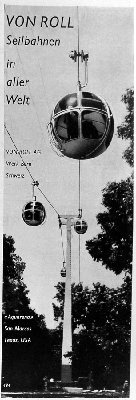 Von-Roll-Eiergondeln-Werbung, Int. Berg- und Seilbahnrundschau 3/1967