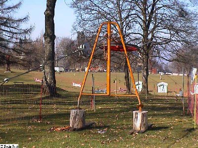 Bergstation des langen Seilliftes