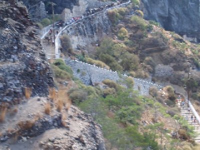 Die Treppe mit den Eseln