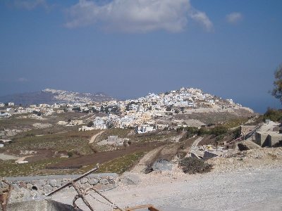 Blick auf Akrotiri