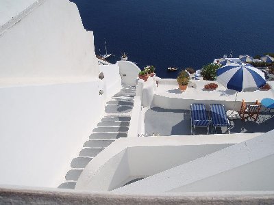 im Norden Santorins bei Oia