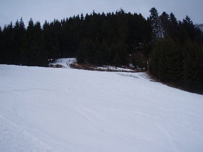 Abzweigung von Piste Nr.2 oben auf Piste Nr.3