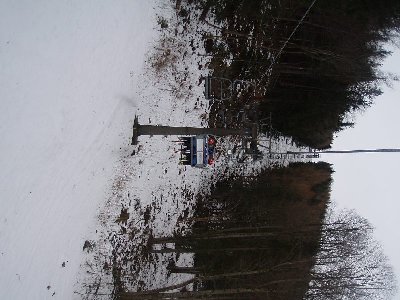 Auffahrt bei kaum Schnee