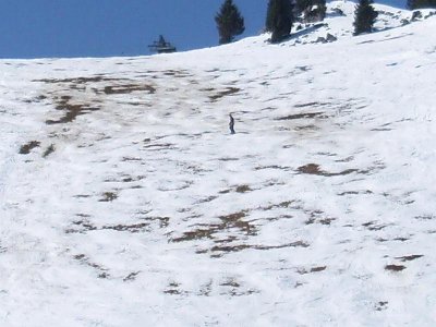 Eigentlich schon eine Frechheit, diese Piste noch freizugeben ...