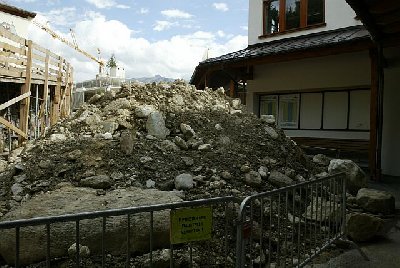 Aushub vor der Komperdellbahn