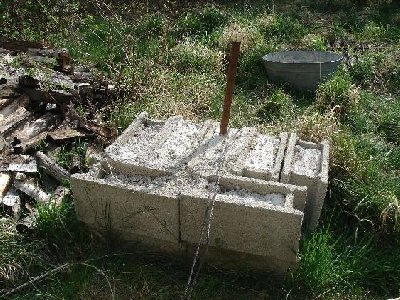 Fundament &amp;quot;Talstation&amp;quot; mit Seil