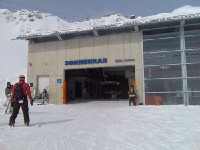 Bergstation der SB Sonnenkar, die einzige Sesselbahn im Zugspitzplattgebiet;