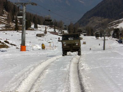 Die Piste wurde leider etwas in Mitleidenschaft gezogen :)