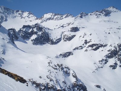 Blick auf den oberen Teil des Olympiahanges