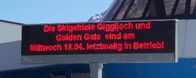 Das endgültige Ende im Winterskigebiet.