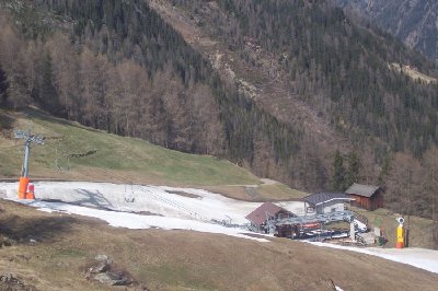 Talstation DSB Rotkogl. Bis hierher war die Piste geöffnet.