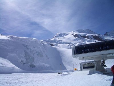 Morenia-Sesselbahn-Bergstation - länger konnte man diese Bahn nicht bauen ...