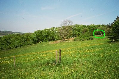 Seitenansicht. Da wo vmtl. die Bergstation stand, habe ich grünen Kringel gezeichnet