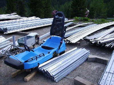 Musterschlitten in der Nähe der Talstation der Panoramabahn.