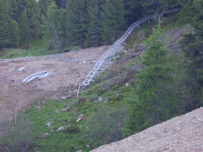 Mittelteil des neuen Alpin Coasters steht schon.