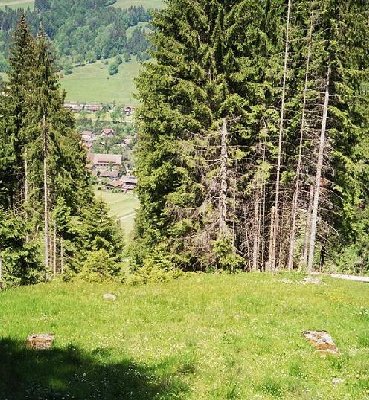 Fundamente und Trasse talwärts