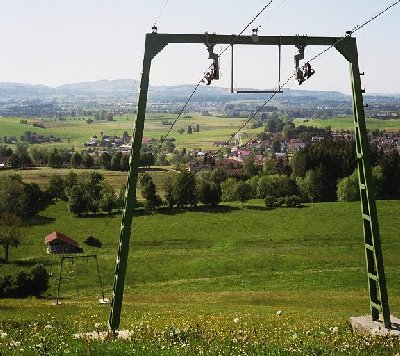 Blick nach unten auf die Talstation.