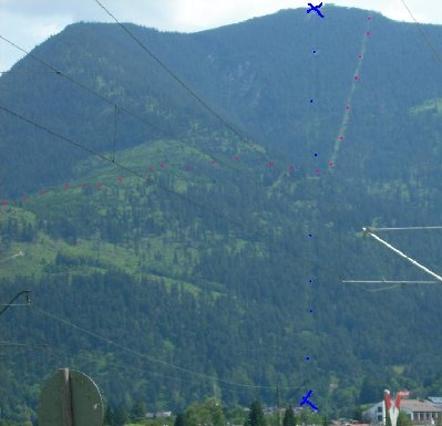 rot die neue EUB, blau die alte Trasse