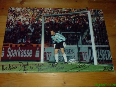 Für k2k... - unser alter Torwart war wohl auch immer am Ahorn Skifahren. Das Bild hängt in der Ahornhütte