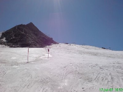 die Piste der DSB von unten aus gesehen