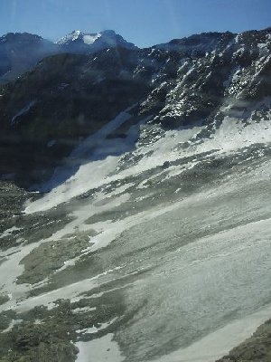 Blick auf den unteren Teil des Schmiedinger Kees, der auch deutlich an Länge und Masse verloren hat