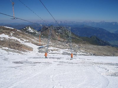 Sommereinstieg Keeslift (man hätte problemlos weiter abfahren können)