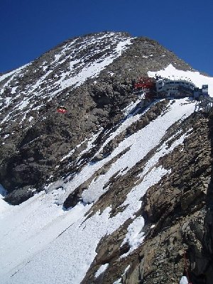 Einfahrt der Gipfelbahn in die Bergstation