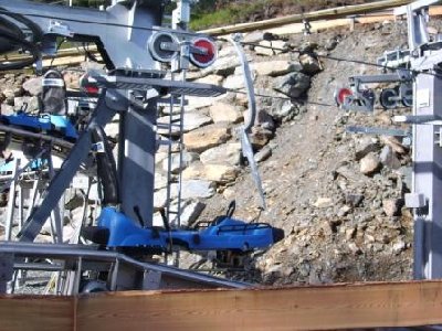 Aufnahme der Rodel im Tal