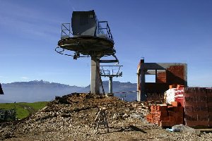 Unser Hauptziel: Baustelle Bergstation DSB Rocka.