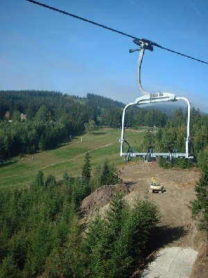 Künftige Talstation der Schwaigbahn von der Sonnenbahn aus gesehen