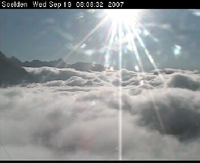 Sölden am 19.09.07 - Blick auf die Stubaier Alpen