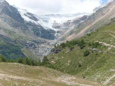 Der stark abgeschmolzene Palügletscher :-(
