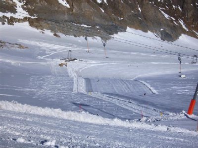 Kasererpisten am Morgen, sehr schön