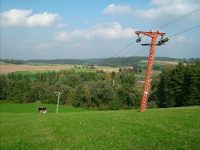 Rote Stütze mit Panorama