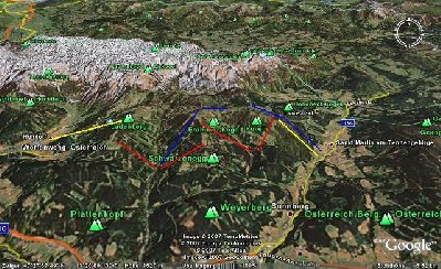 mögliche Verbindungen Werfenweng - St. Martin