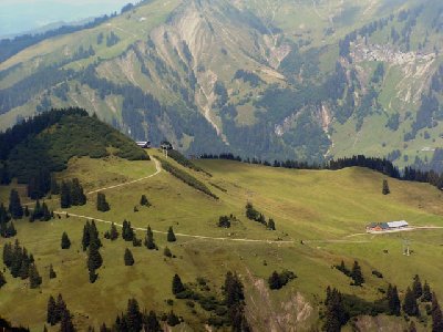 Vom Grad Zoom richtung Bergstation Wildgunten
