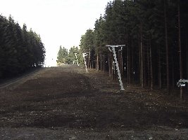 Trasse mit neu geschaffener Piste